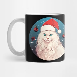 Turkish Angora Cat Xmas, Love Cats Mug